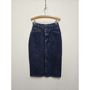 AMILANO Denim Straight Pencil Skirt Women Size 9/10 Vintage PARIS MILANO NEW YOR